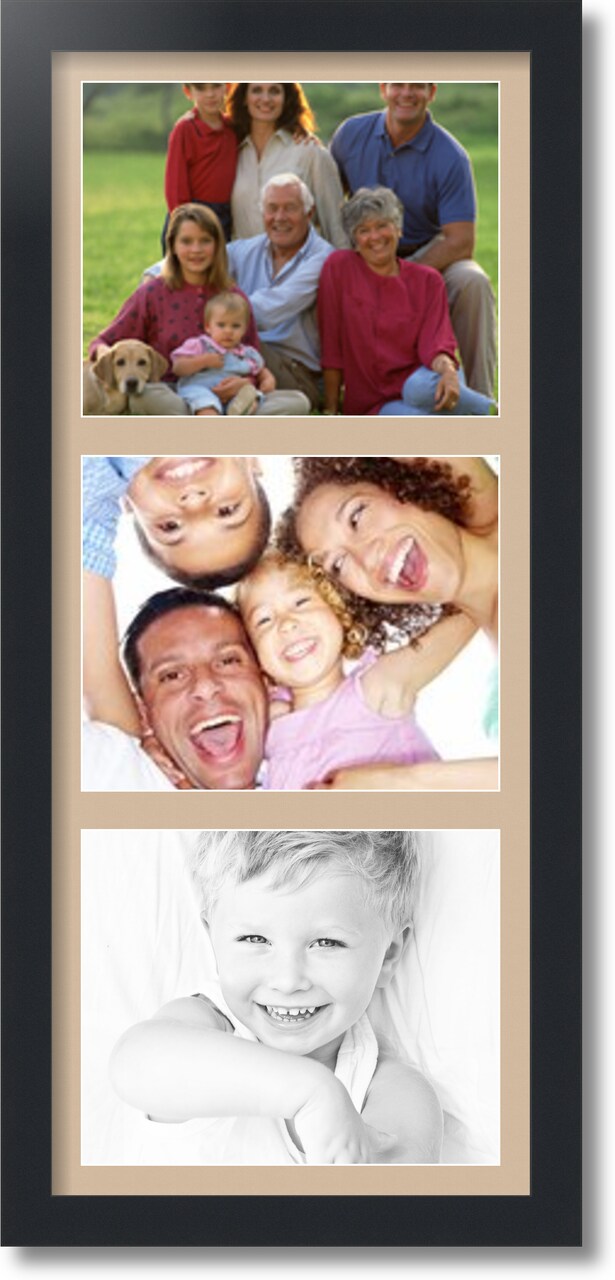 ArtToFrames Collage Photo Picture Frame with 3 - 8x10 inch Openings, Framed in Black with Over 62 Mat Color Options and Plexi Glass (CSM-3926-2156)
